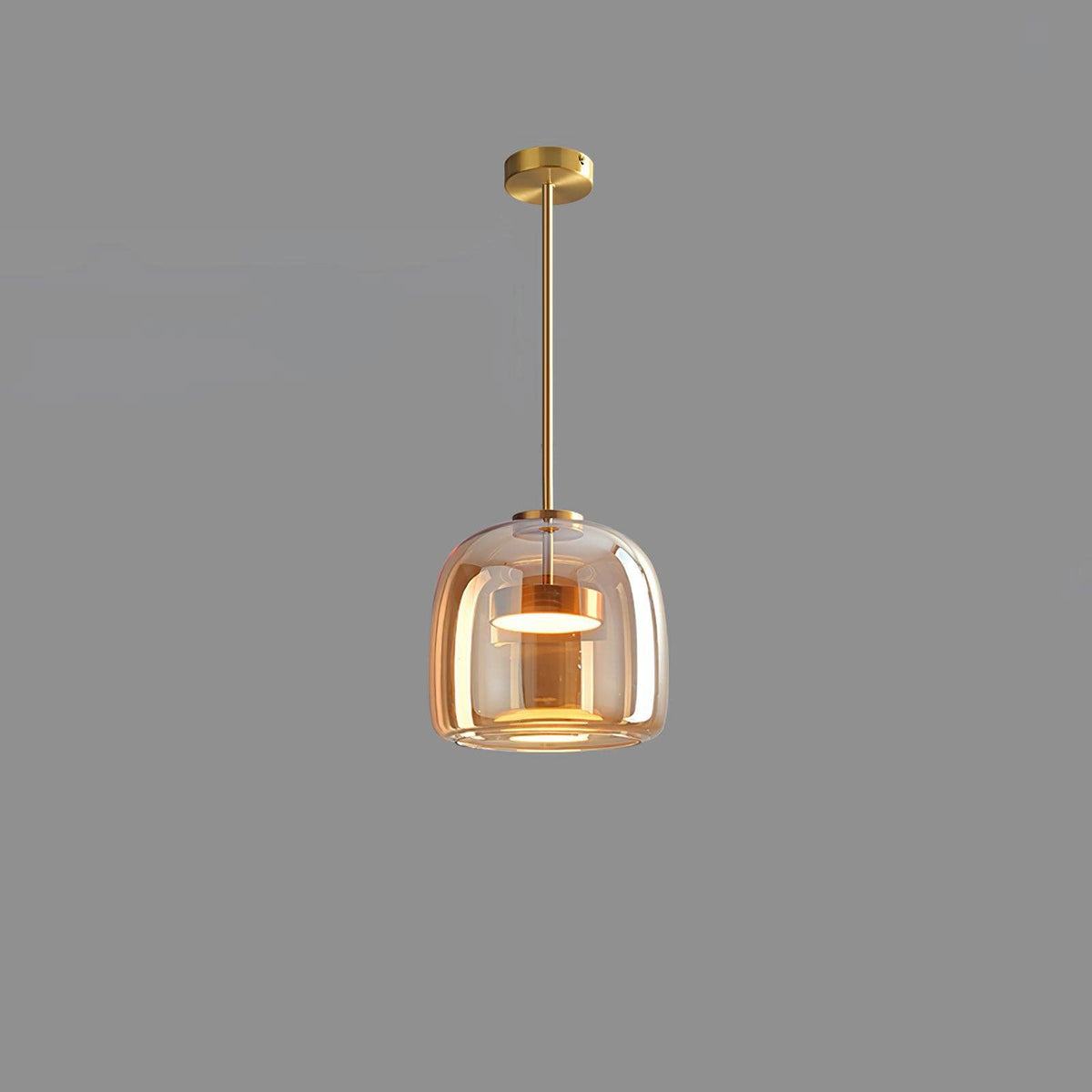 Handgeblazen glazen koepelhanglamp