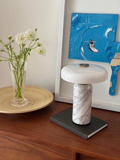 Vestara art-deco marmeren tafellamp