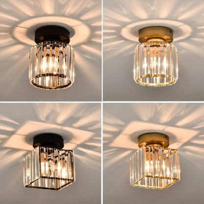 Orvella minimalistische kristallen plafondlamp voor directe montage