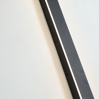 Veldrin minimalistische slanke zwarte metalen buitenwandlamp