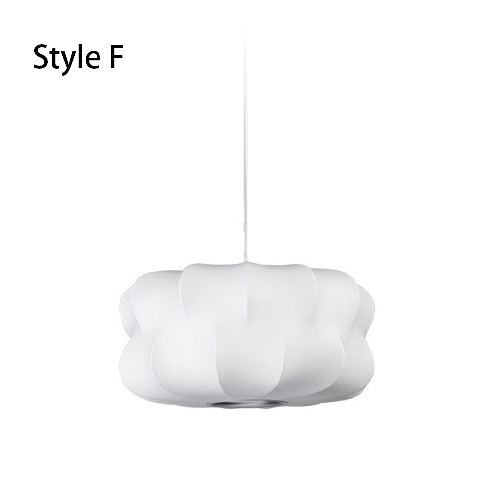 Hanglamp met geplooide zijden lampenkap