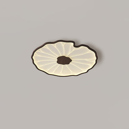 Plafondlamp met waterleliehoutnerfstructuur
