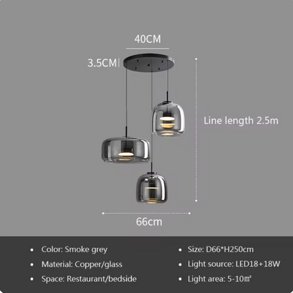 Lumira Nordic hanglamp van getint glas