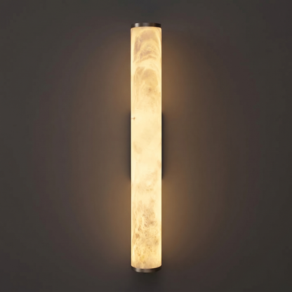 Sculpturale wandlamp van albast