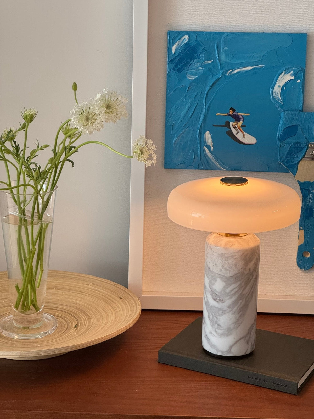 Vestara art-deco marmeren tafellamp