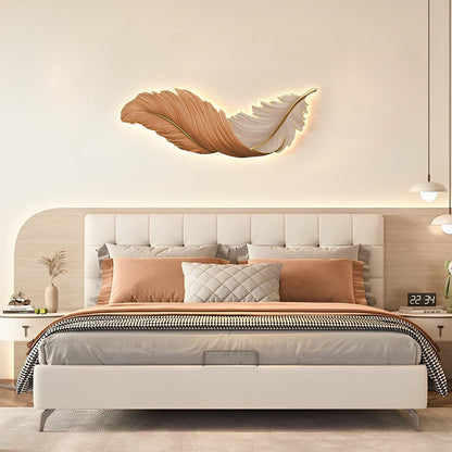 Gebeeldhouwde pluimvormige led-wandlamp
