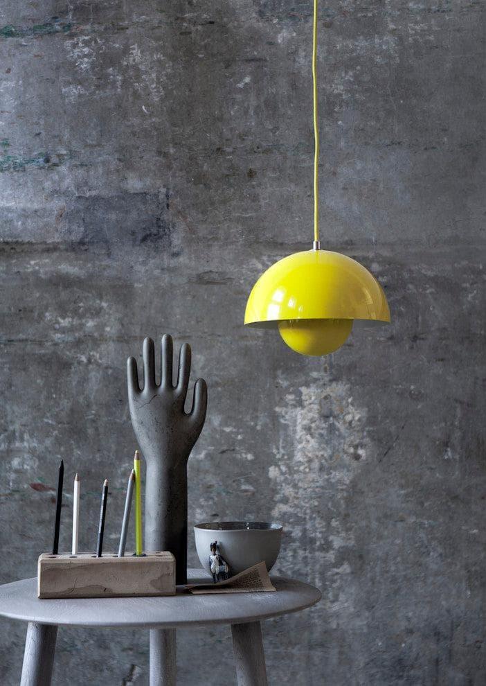Metalen hanglamp met twee koepels