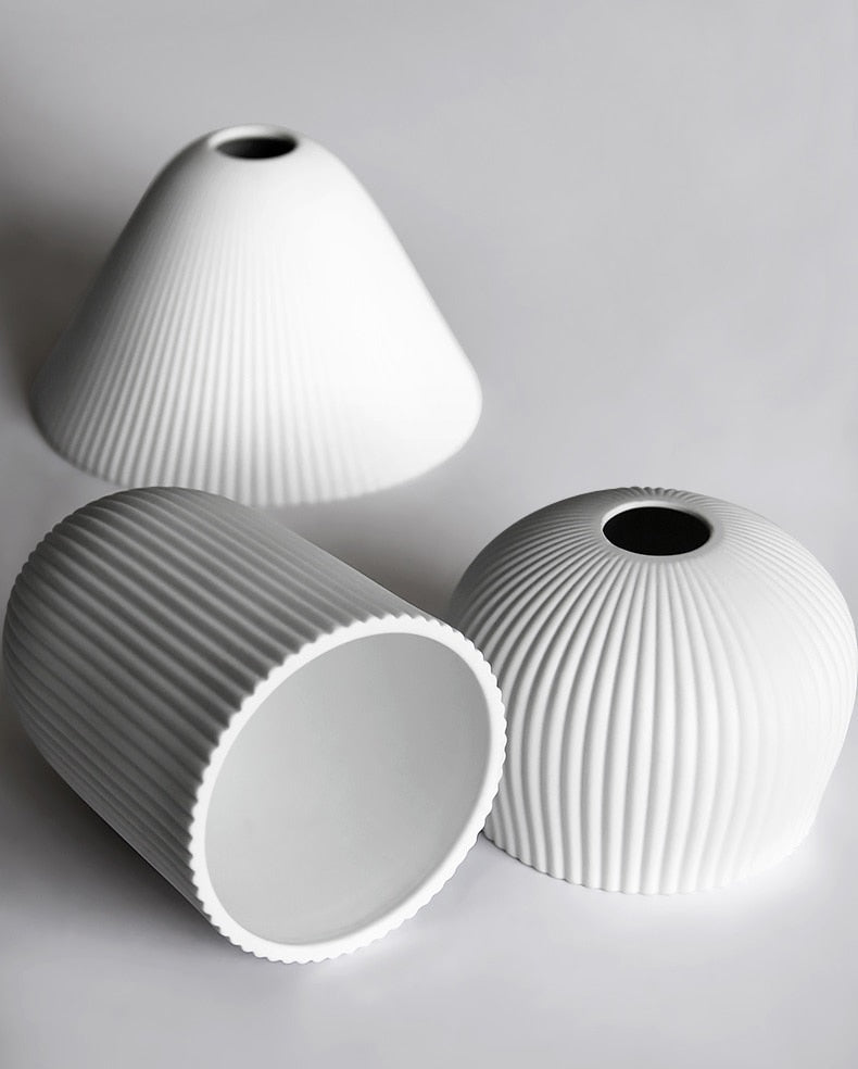 Geribde keramische koperen hanglamp