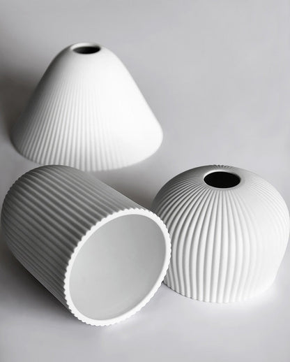 Geribde keramische koperen hanglamp
