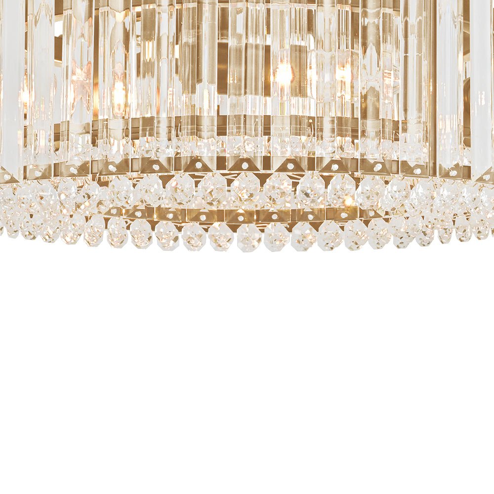 Glamoureuze gesneden kristallen plafondlamp