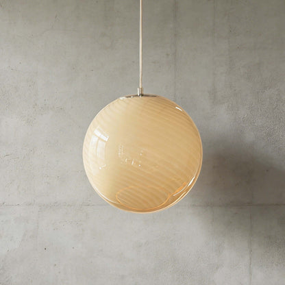 Hanglamp met gedraaide glazen bol