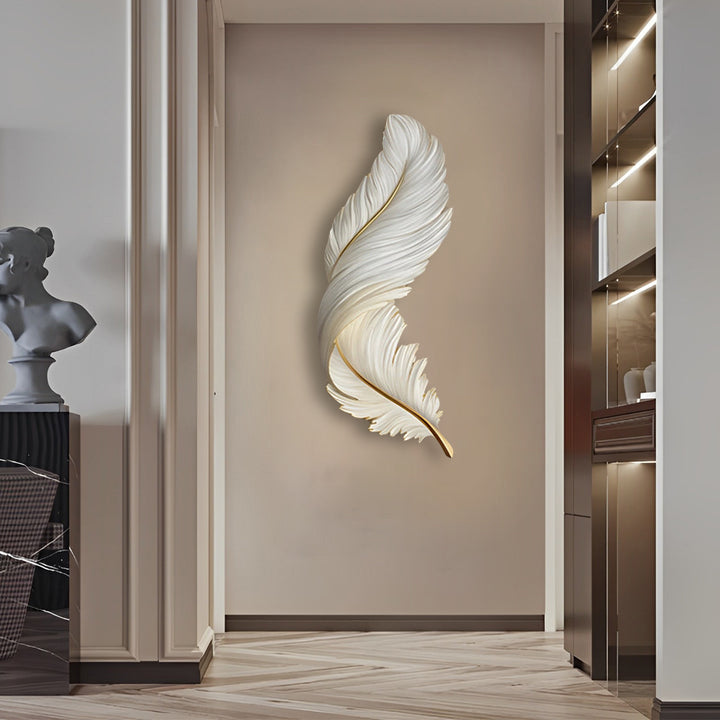 Gebeeldhouwde pluimvormige led-wandlamp