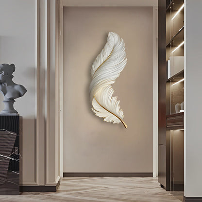 Gebeeldhouwde pluimvormige led-wandlamp