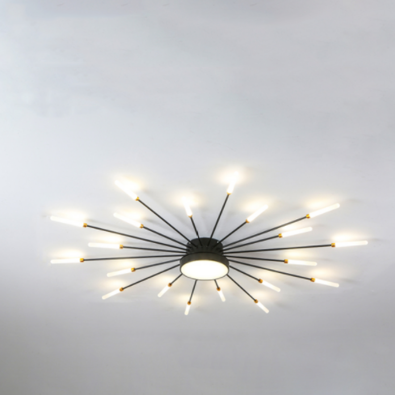 Pyrenna Starburst metalen plafondlamp met vuurwerkdesign