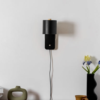Draaibare cilinderwandlamp met stekker
