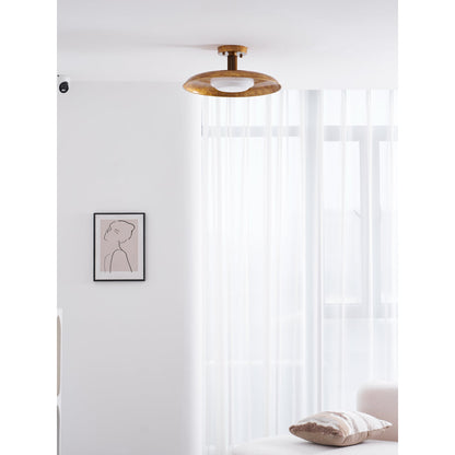 Brede ronde plafondlamp.flush