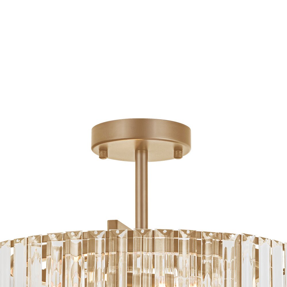 Glamoureuze gesneden kristallen plafondlamp