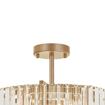 Glamoureuze gesneden kristallen plafondlamp