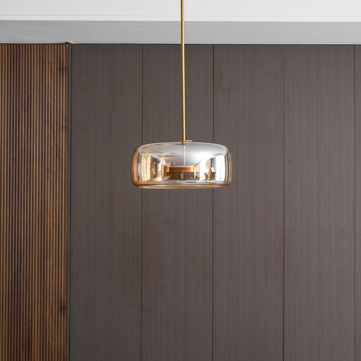 Handgeblazen glazen koepelhanglamp