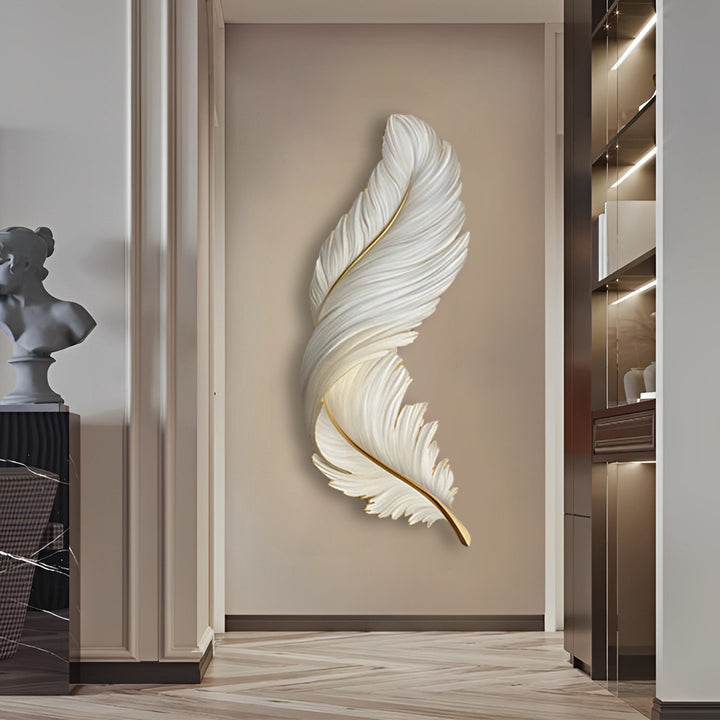 Gebeeldhouwde pluimvormige led-wandlamp