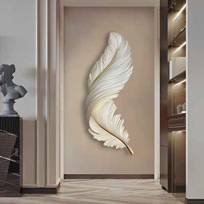 Gebeeldhouwde pluimvormige led-wandlamp