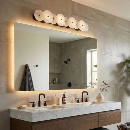 Lunavey moderne albasten schijf-wandlamp