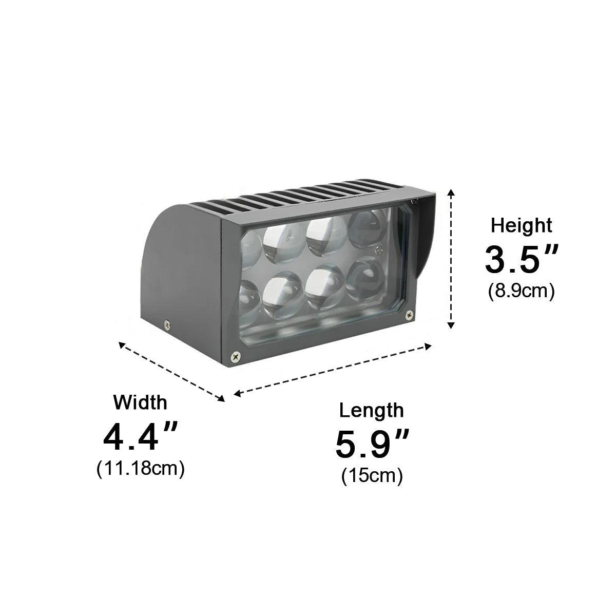 Cascara moderne aluminium wandlamp voor gevels
