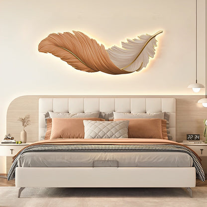 Gebeeldhouwde pluimvormige led-wandlamp
