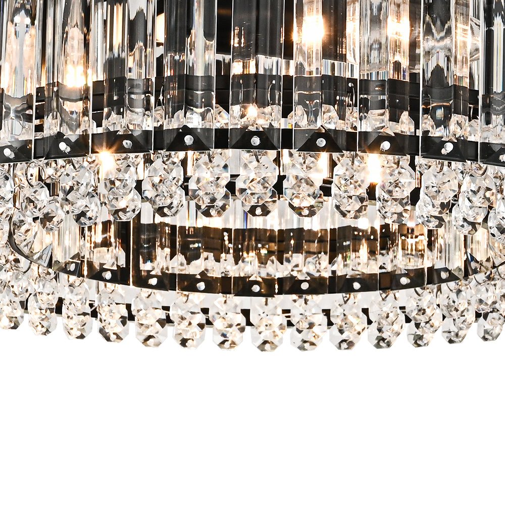 Glamoureuze gesneden kristallen plafondlamp