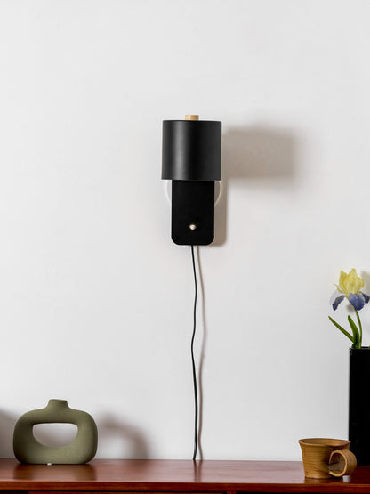 Draaibare cilinderwandlamp met stekker