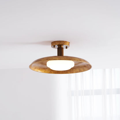 Brede ronde plafondlamp.flush