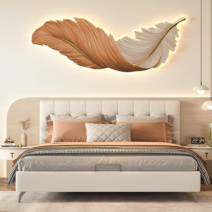 Gebeeldhouwde pluimvormige led-wandlamp