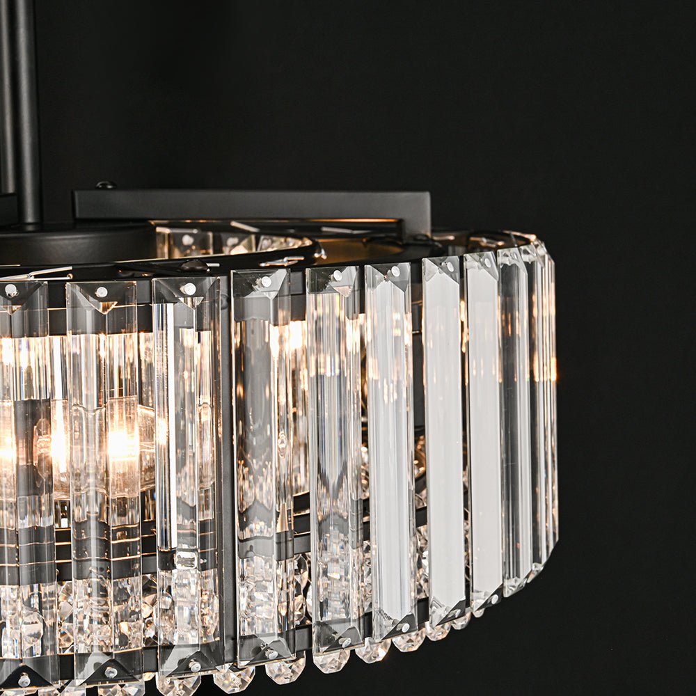 Glamoureuze gesneden kristallen plafondlamp