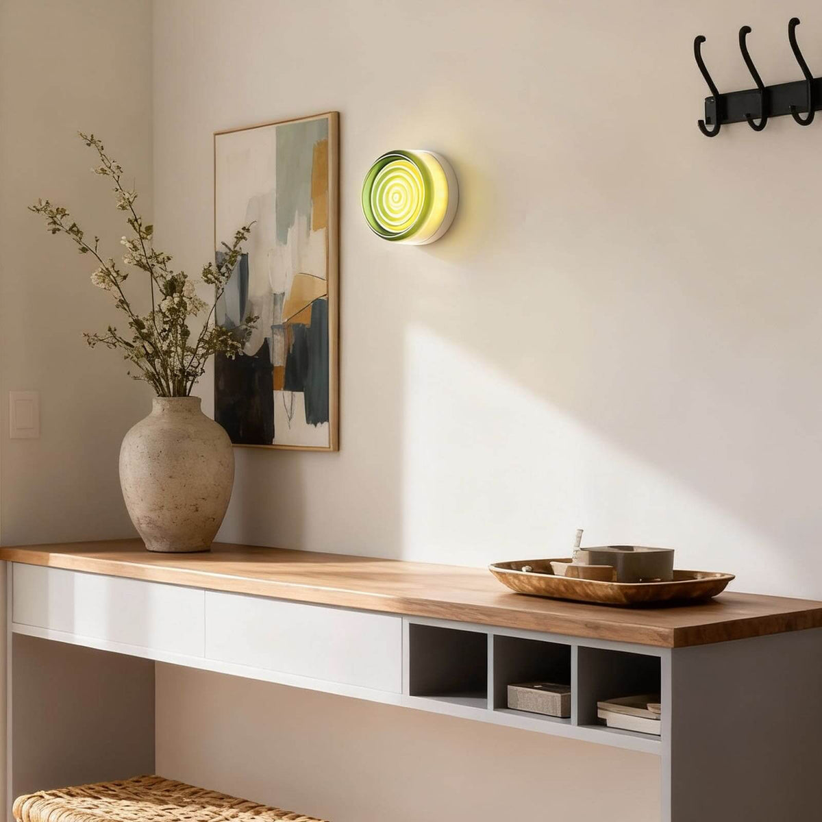 Ronde gekleurde wandlamp