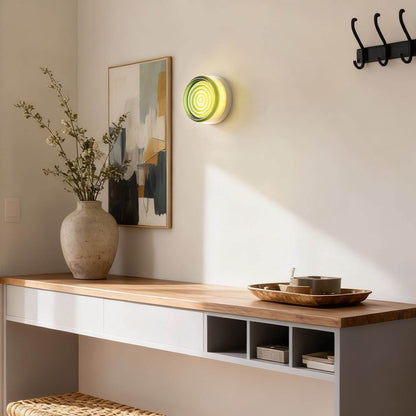 Ronde gekleurde wandlamp