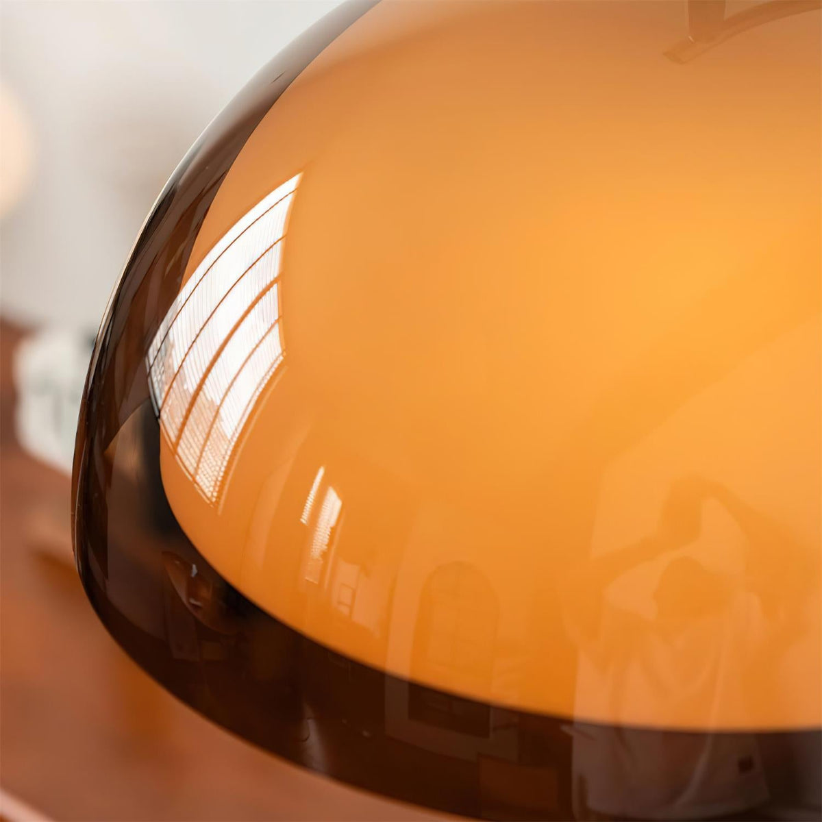 Halberon boogvormige vloerlamp van walnoot