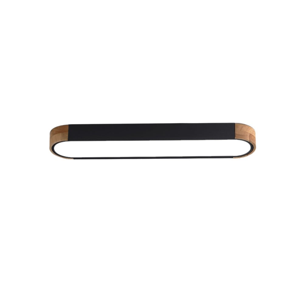 Ovalyn minimalistische ovale houten led-plafondlamp