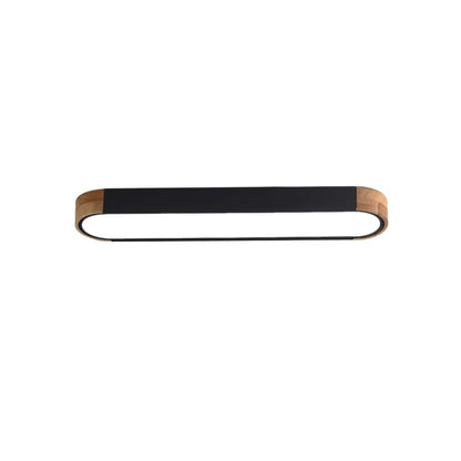 Ovalyn minimalistische ovale houten led-plafondlamp