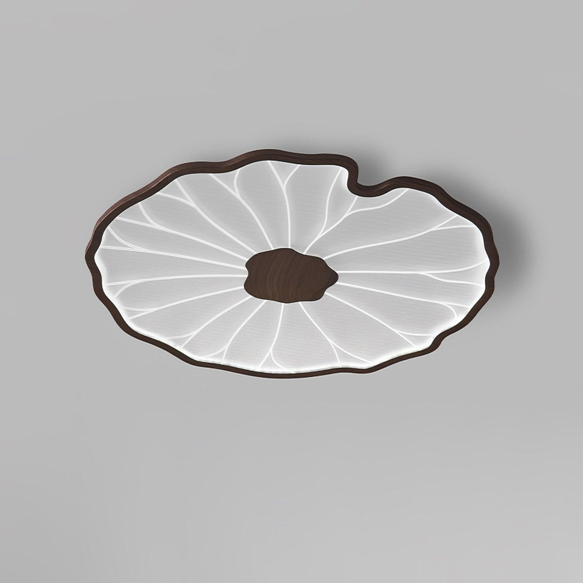 Plafondlamp met waterleliehoutnerfstructuur