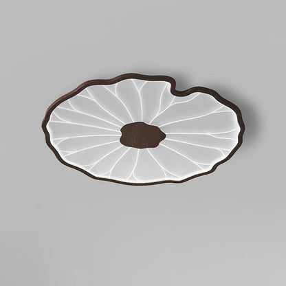 Plafondlamp met waterleliehoutnerfstructuur