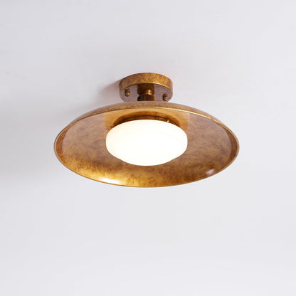 Brede ronde plafondlamp.flush