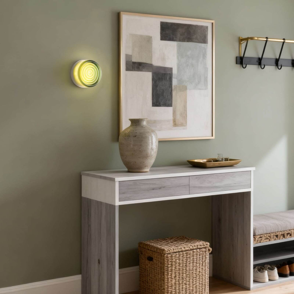 Ronde gekleurde wandlamp