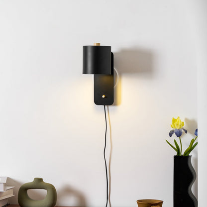 Draaibare cilinderwandlamp met stekker