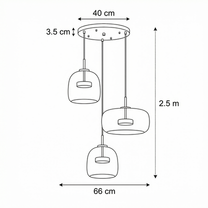 Lumira Nordic hanglamp van getint glas
