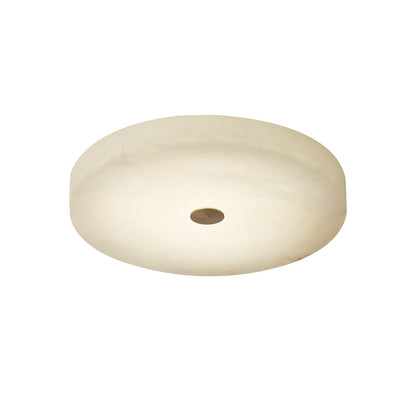 Plafondlamp met albasten trommelkap