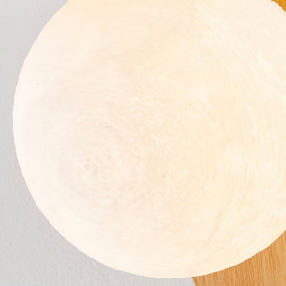 Velmara minimalistische houten wandlamp in de vorm van een wereldbol