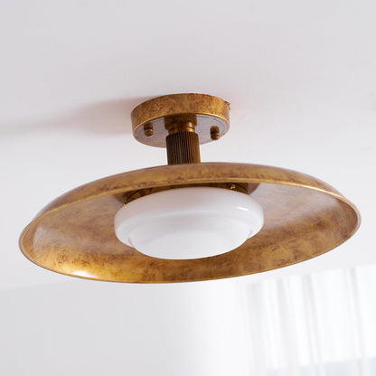 Brede ronde plafondlamp.flush