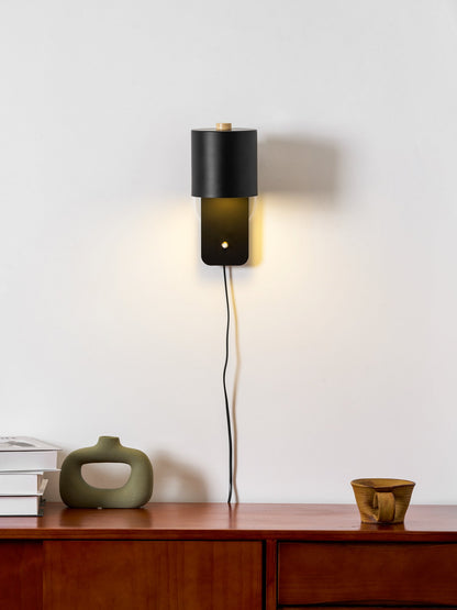 Draaibare cilinderwandlamp met stekker