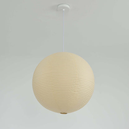 Hanglamp in washipapier in de vorm van een wereldbol
