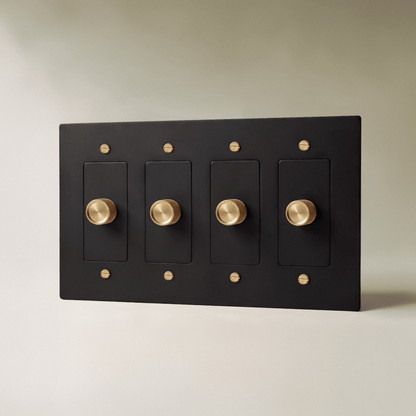 Norvessa vintage-draaiknopdimmer van messing